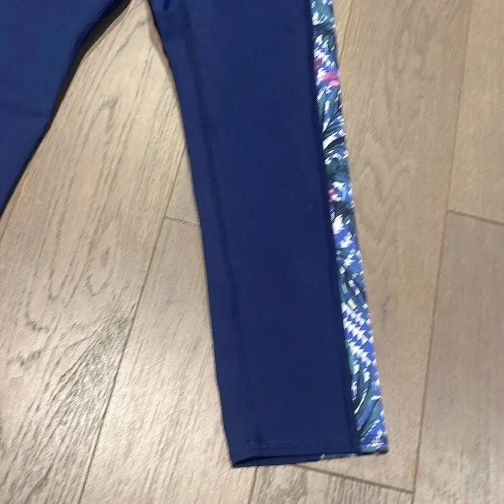 SoulCycle Womens Size S Blue Polyester Spandex Leggings Stretch Lightweight Gym